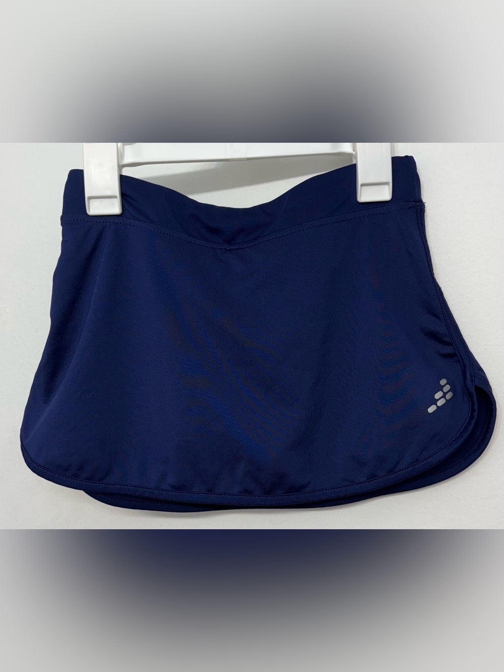 bcg Navy Blue Athletic Tennis Skort with Silver Logo Girls Size Medium 8-10